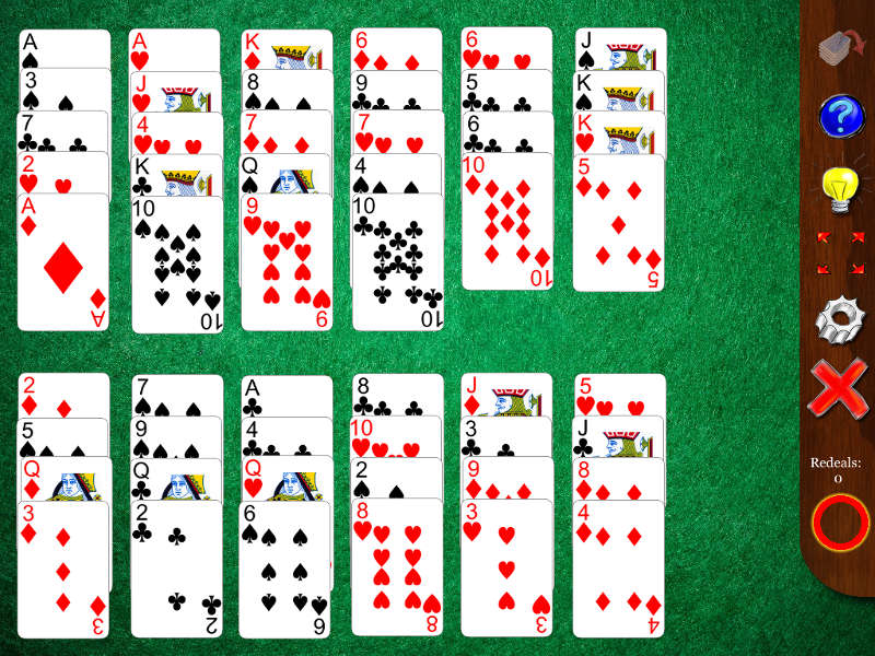 Layout for Fourteens (Solitaire Whizz for iPad)