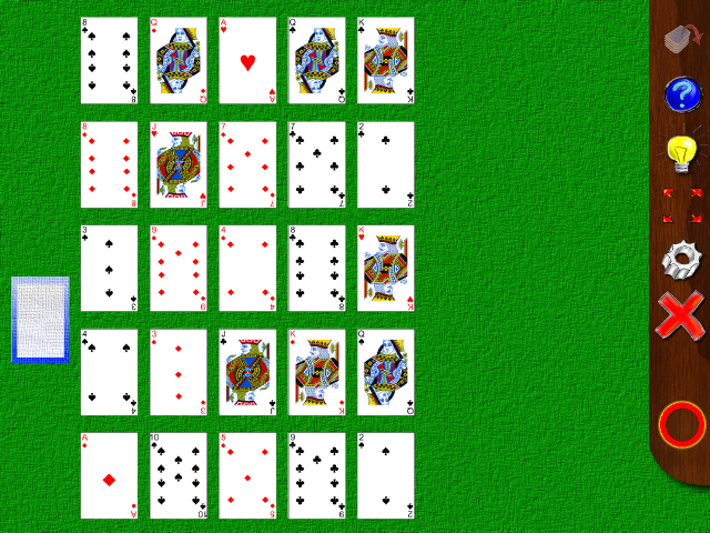 Initial freecell layout (Solitaire Whizz for iPad)