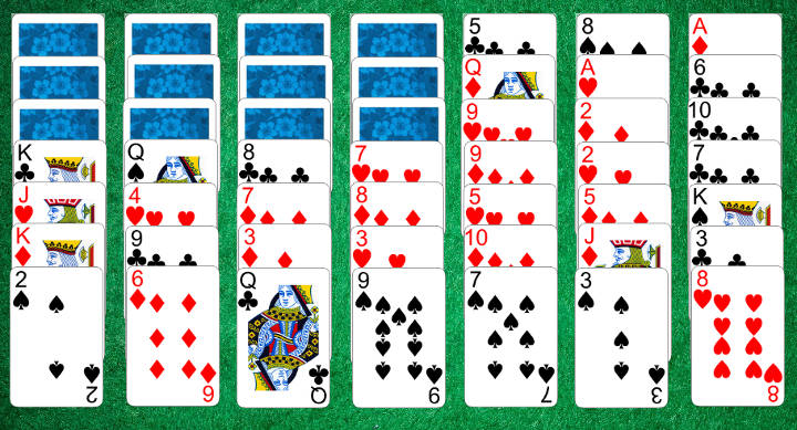 Scorpion solitaire layout (Solitaire Whizz for iPad)