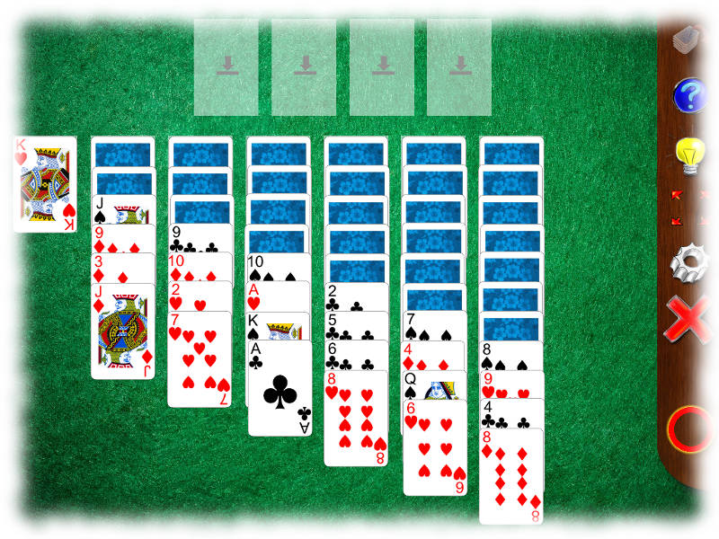 Yukon layout (Solitaire Whizz for iPad)