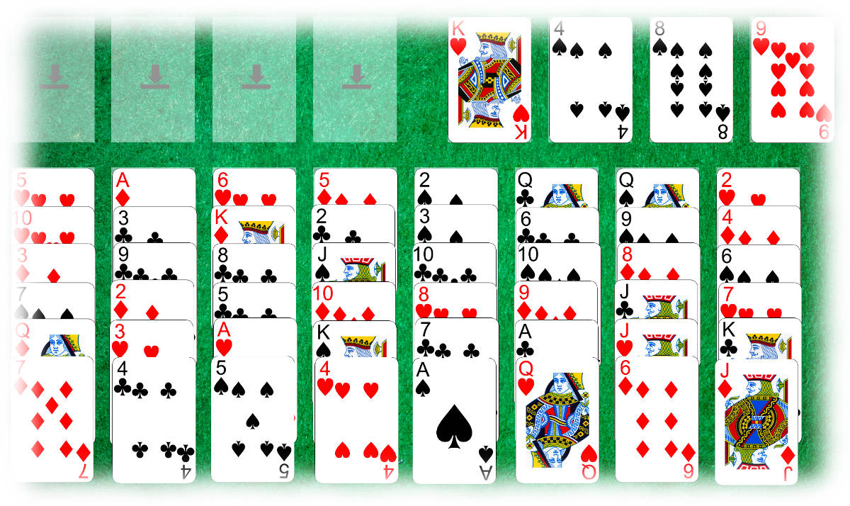 Initial Napoleon in St Helena layout (Solitaire Whizz for iPad and macOS)